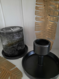 Candleholder  Black voor XL candle Hoogte 7 cm