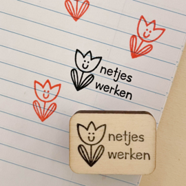 Stempel bloem - netjes werken