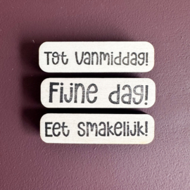 Stempelset - broodtrommel teksten