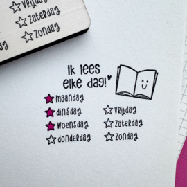 Stempel 'ik lees elke dag!'