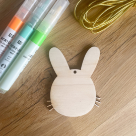 Houten DIY figuur - konijn