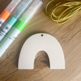 Houten DIY figuur - regenboog