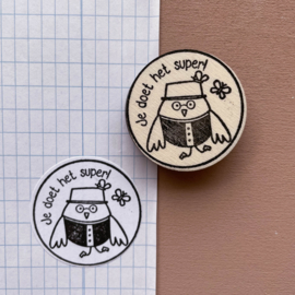 Stempel  vogeltje - je doet het super!