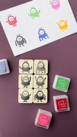 Stempelset - monsters met emoties