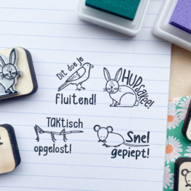 SET 4 x beloningsstempel huisdieren-serie