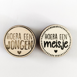 Stempel hoera een meisje