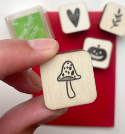 Stempel mini - paddenstoeltje