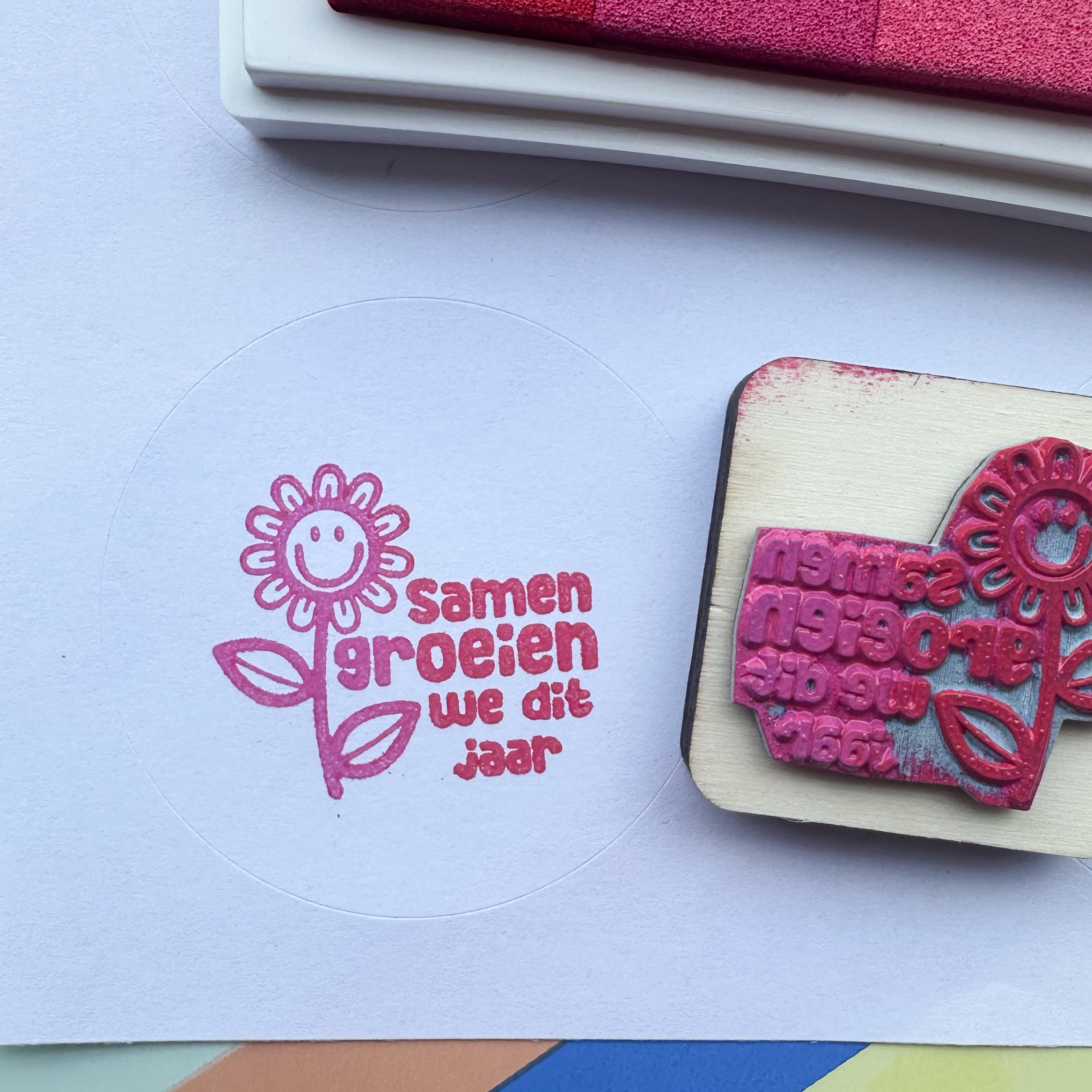 Stempel 'samen groeien we'
