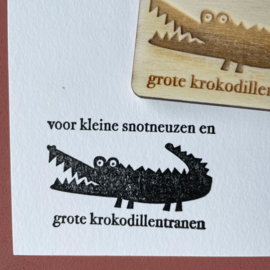 Stempel op maat krokodillentranen