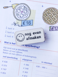 Stempel smiley - 'nog even afmaken'