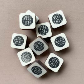 Stempel mini - veel liefs