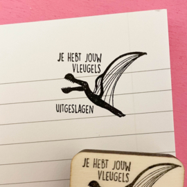 Stempel pteranodon - je hebt je vleugels uitgeslagen