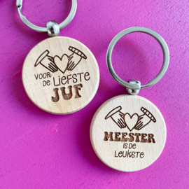 Sleutelhanger juf / meester