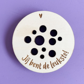 Bloemenhouder met tekst