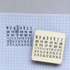 Stempel jaarkalender