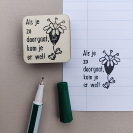 Stempel aanmoediging bloem 4