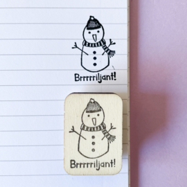 Stempel sneeuwpop - brrrrriljant!