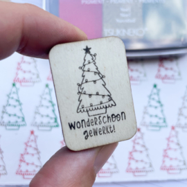Stempel kerstboom - Wonderschoon gewerkt!