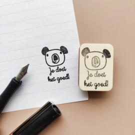 Stempel koala - Je doet het goed!