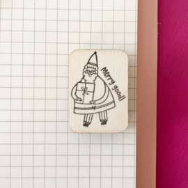 Stempel kerstman - Merry good!