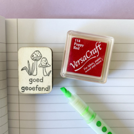 Stempel paddenstoelen - goed geoefend!