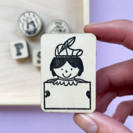 Stempel piet met tekstvak