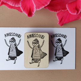 Stempel - superheld 'awesome!'