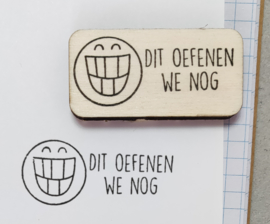 Stempel oefenen we nog