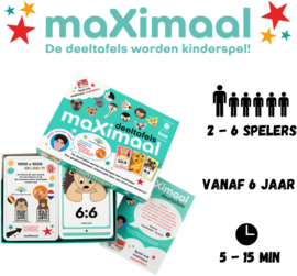 maXimaal Deeltafels/Deelsommen kaartspel