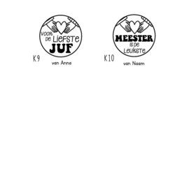 kist M gepersonaliseerd - thema juf / meester