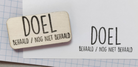 Stempel DOEL behaald/nog niet behaald