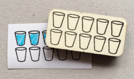 Stempel 'water drinken'