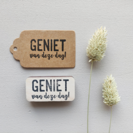 Stempel GENIET van deze dag