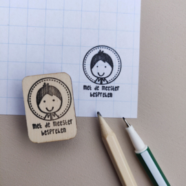 Stempel met de meester bespreken