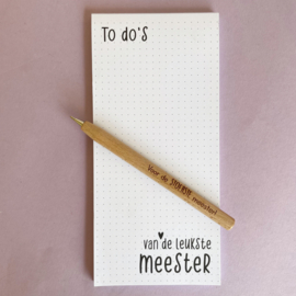 Notitieblok 'leukste meester'