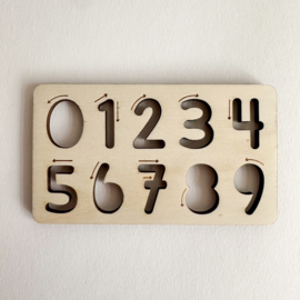Houten schrijfvorm cijfers
