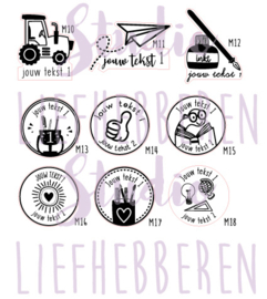 Stempel gepersonaliseerd MIX (juf/meester)