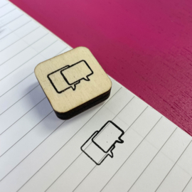 Stempel mini - gesprek