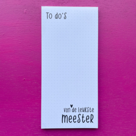 Notitieblok 'leukste meester'