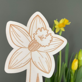 Houten bloem narcis