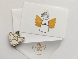 Stempel engel met hartje