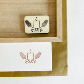 Stempel - kerstkaars