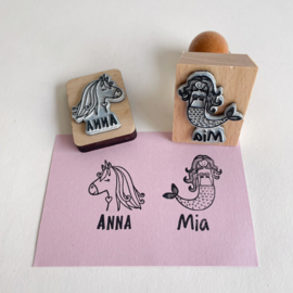 Stempel gepersonaliseerd NAAM + ILLUSTRATIE