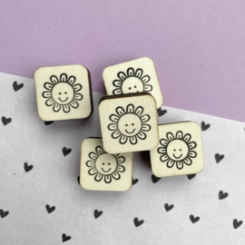 Stempel mini - bloem smiley