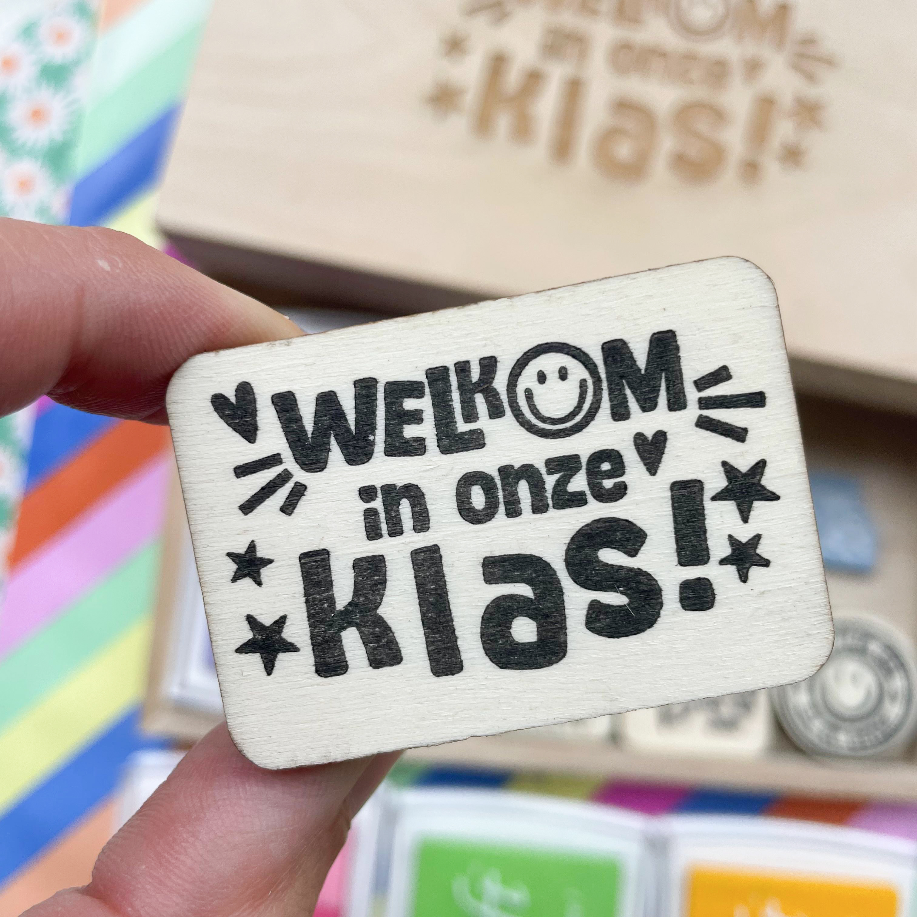 Stempel 'Welkom in onze klas'
