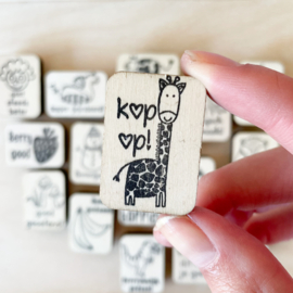 Stempel giraffe - kop op!