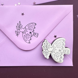 Stempel - vogel met takje