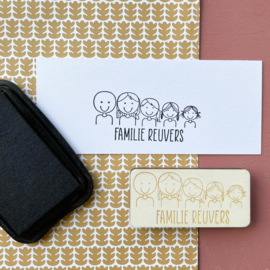 Stempel op maat familie poppetjes