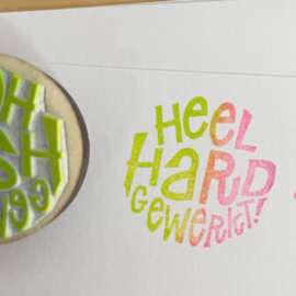 Stempel heel hard gewerkt!