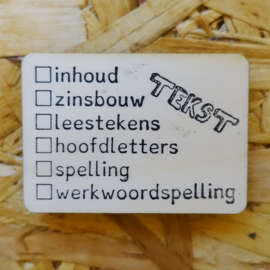 Stempel nakijken tekst